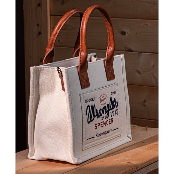 Vintage Style Wrangler NWT Canvas Tote/Crossbody *Discontinued - NEW w/ Tags* - Picture 4 of 5